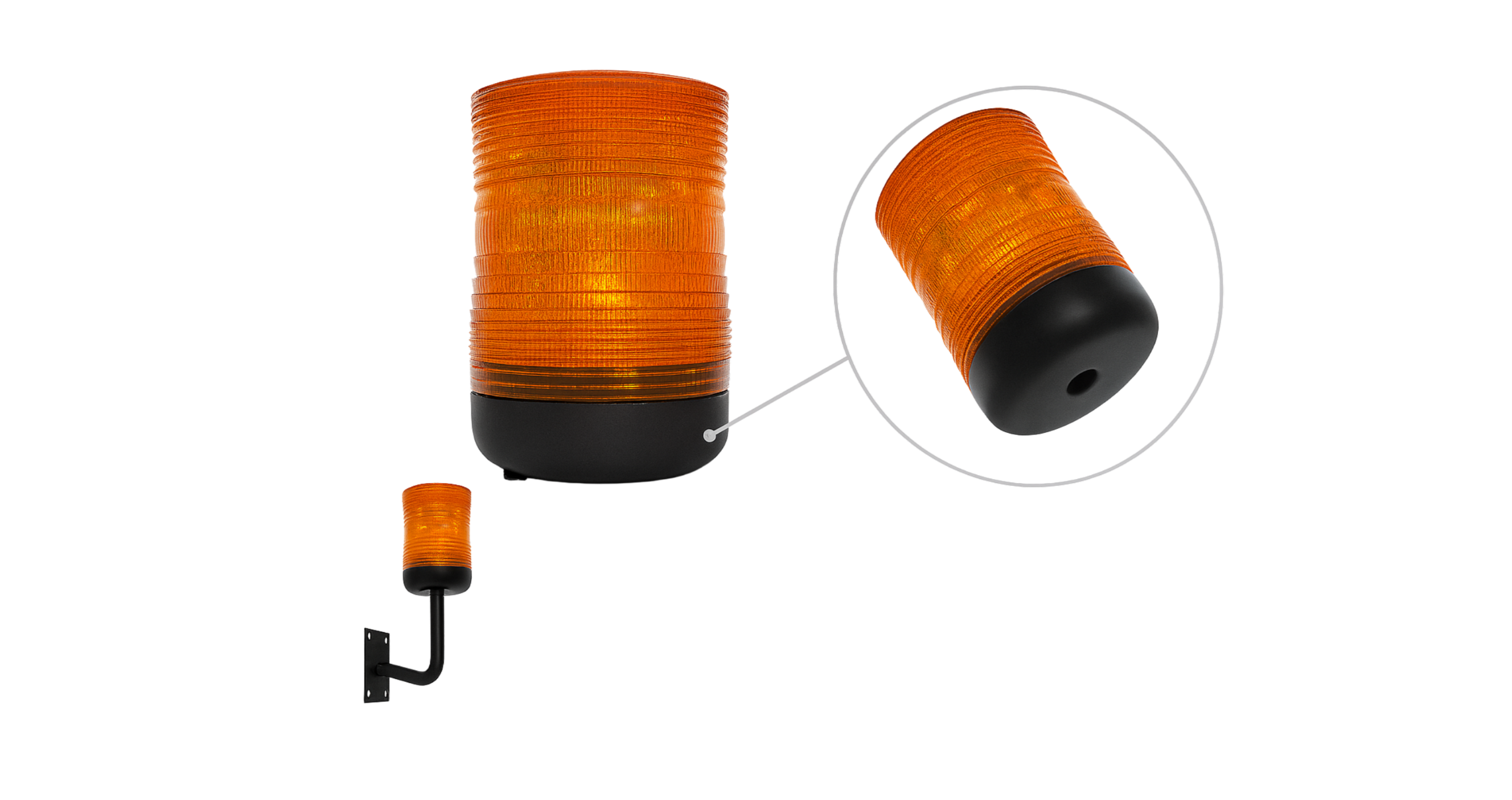 WCL 0411E İkaz Lambası Silindirik Küçük Boy Ortadan Montaj galeri