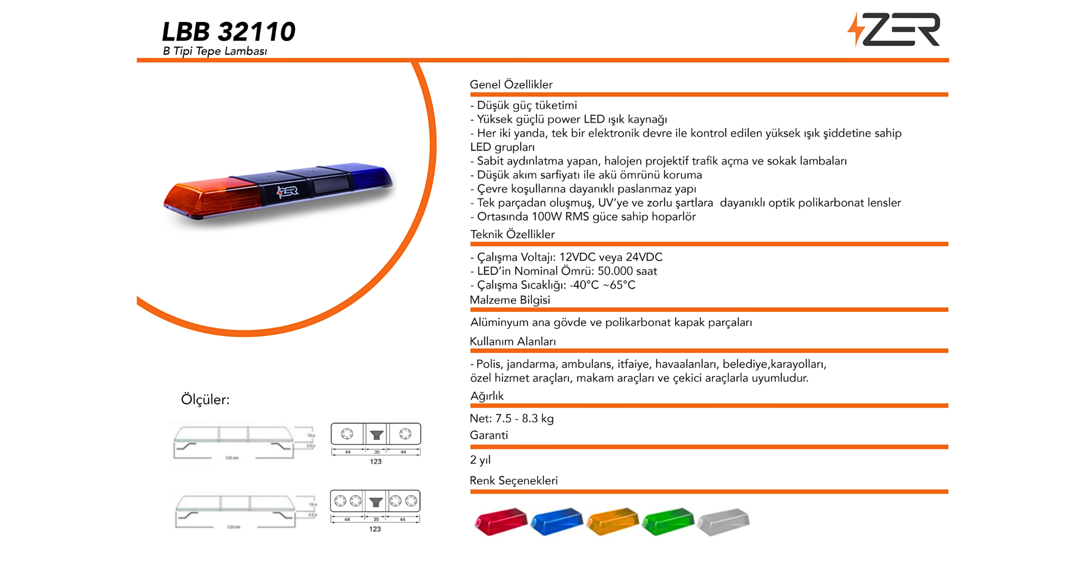 B Tipi Tepe Lambaları galeri