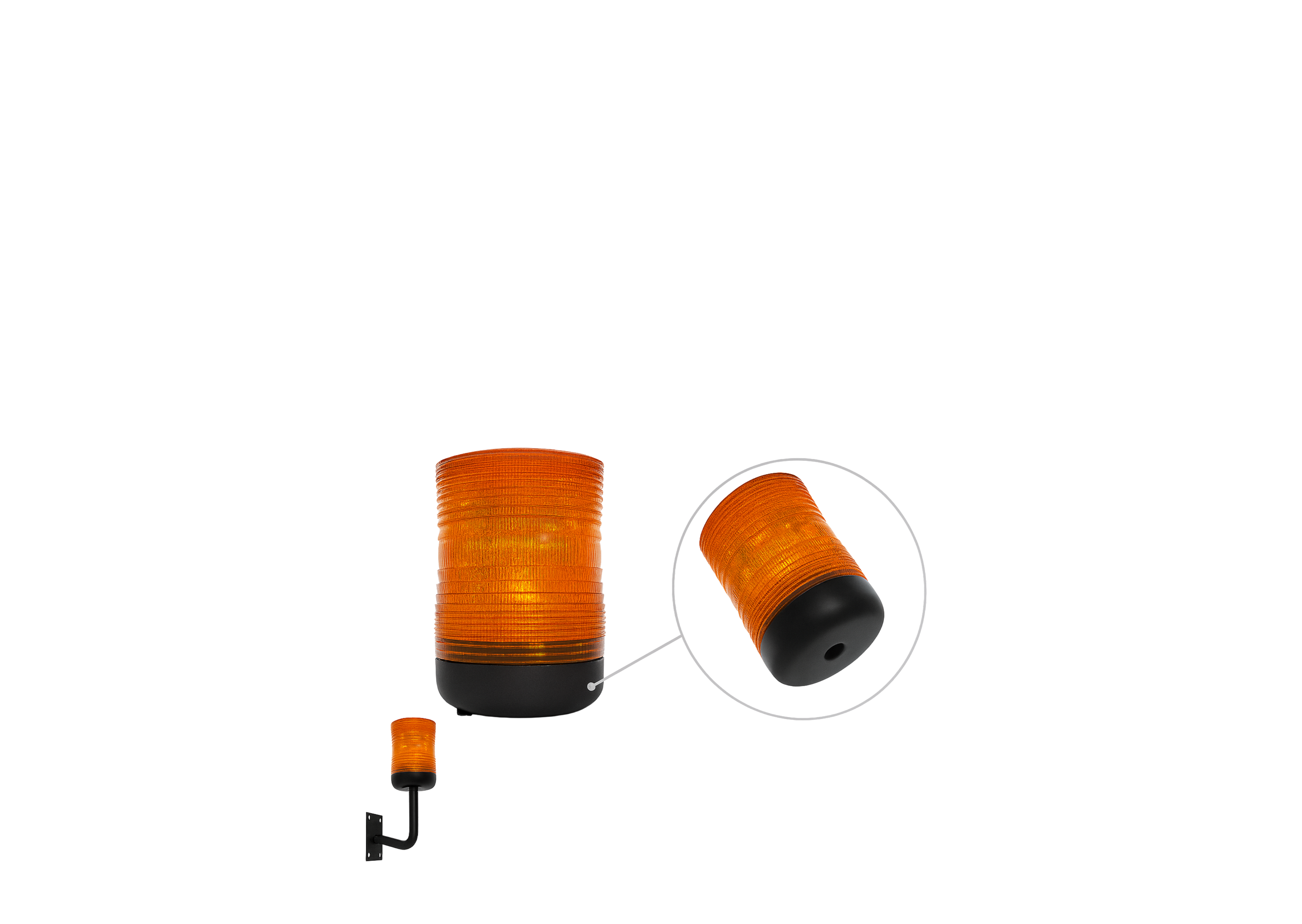 WCL 0411E İkaz Lambası Silindirik Küçük Boy Ortadan Montaj